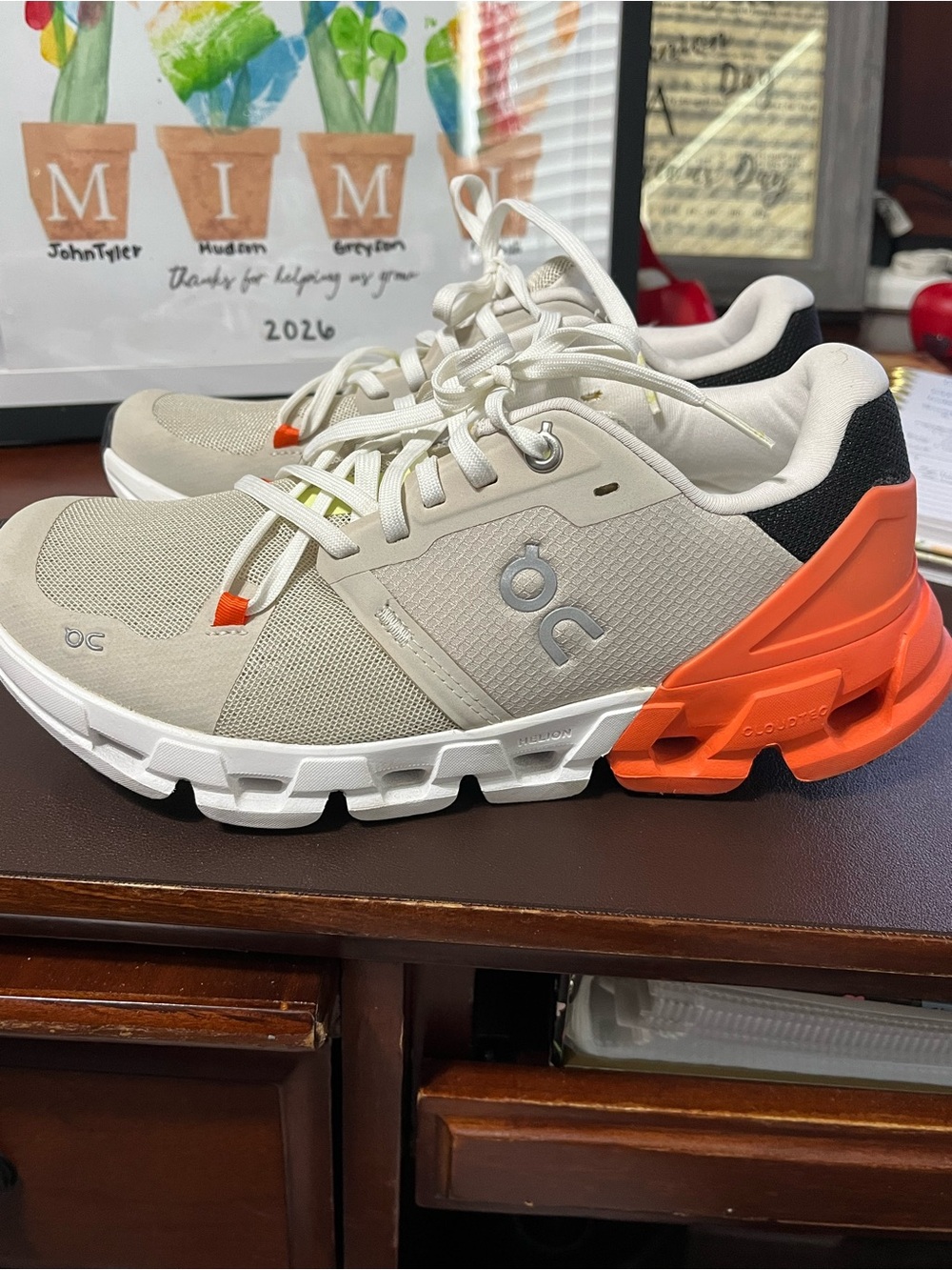 On Running Cloudnova Sneakers in Cream and Orange